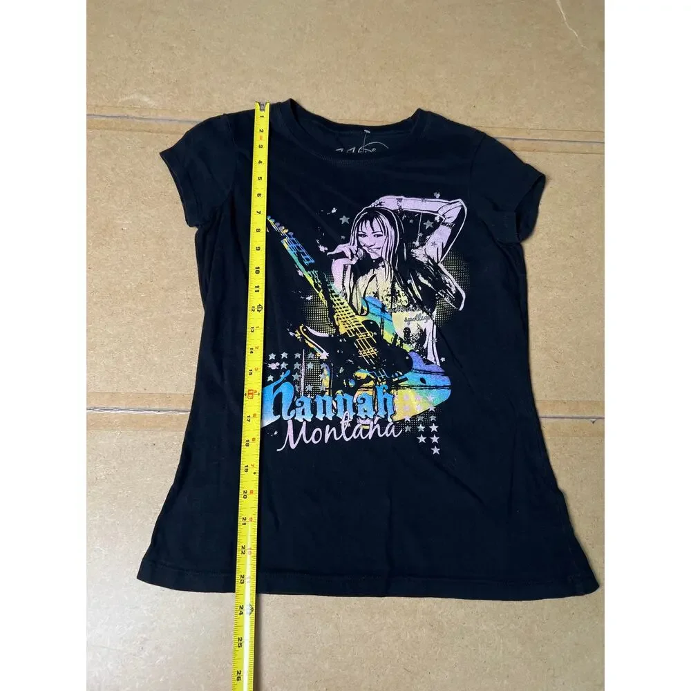 y2k 2000s Hannah Montana Miley Cyrus Disney Graphic Pink T Shirt Large